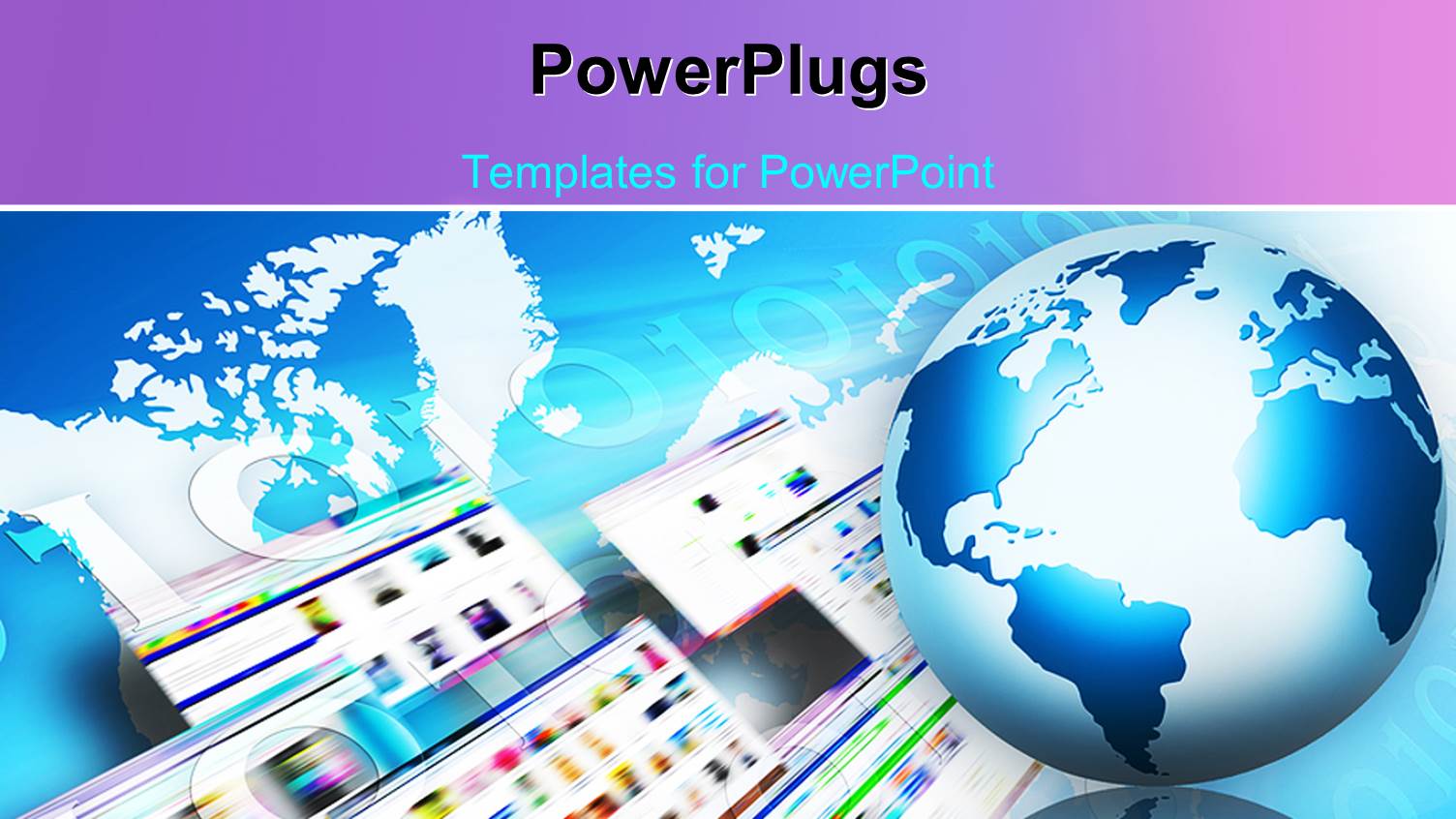 Internet Depiction with Earth Globe and Web Browser Over World Map