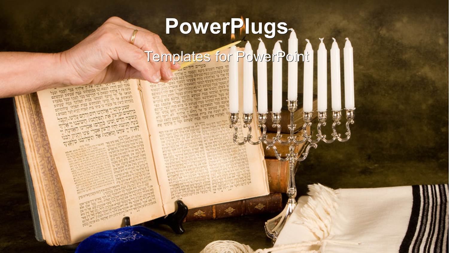 a Bible with a Number of Candles