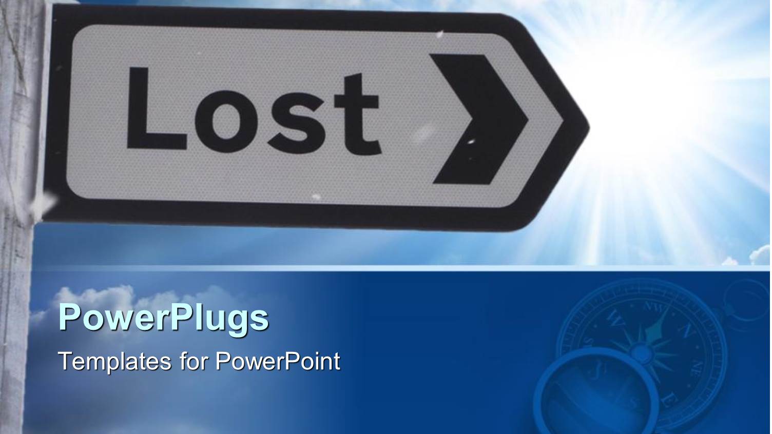 Bid White Sign Post with the Text Lost in Black