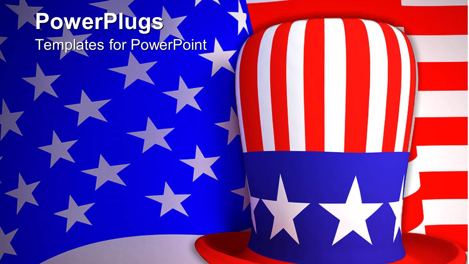 big American Hat with an American Flag as its Background