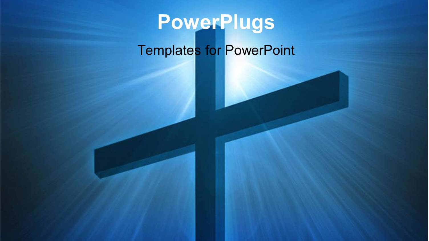 a big Cross on a Lit Blue Colored Background