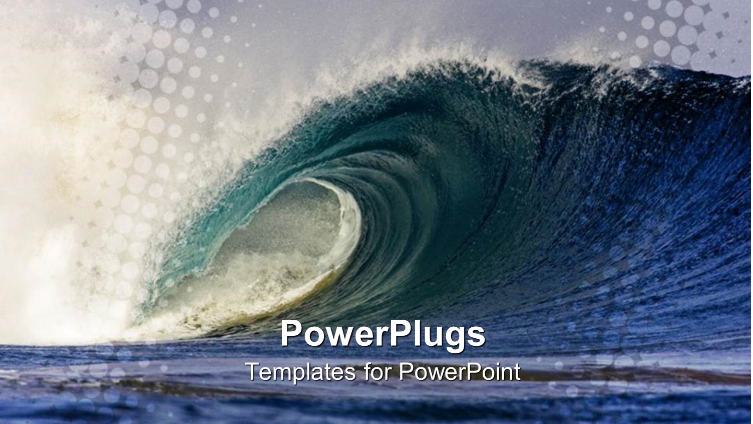 big Deep Blue Sea Waveon a Dark Cloudy Day