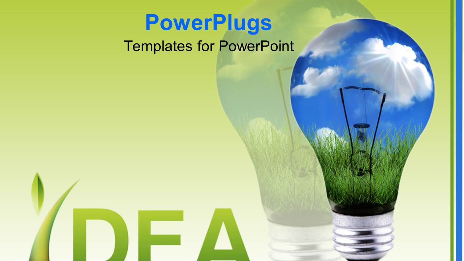 big Globe with Green Grass and Sky Image in it with the Text Idea