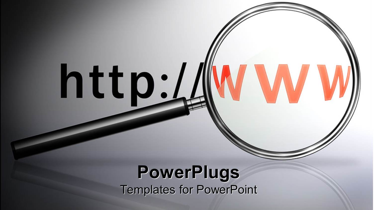 big Magnifying Lens Over Looking a WWW Text on an Ash Colored Background