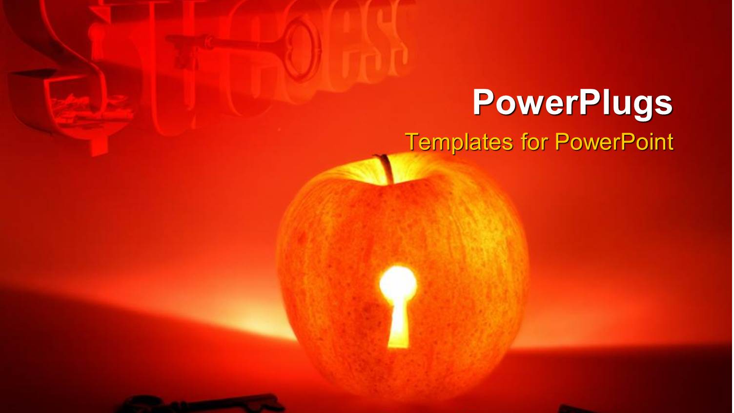 a big Red Apple with a Key Hole and Keys Around it