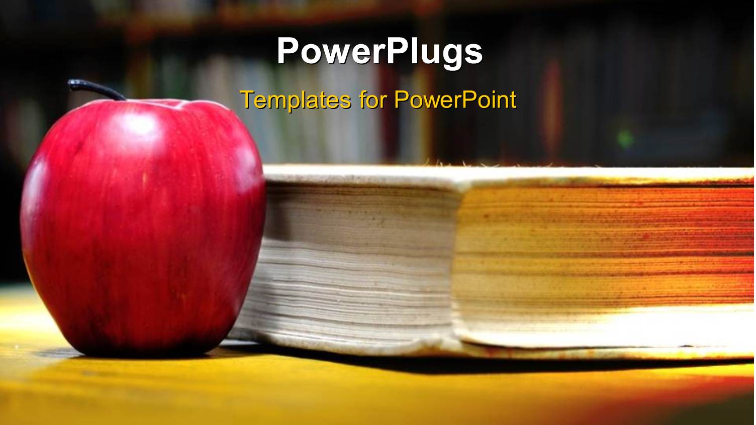 a big Red Apple Standing Beside an Old Book