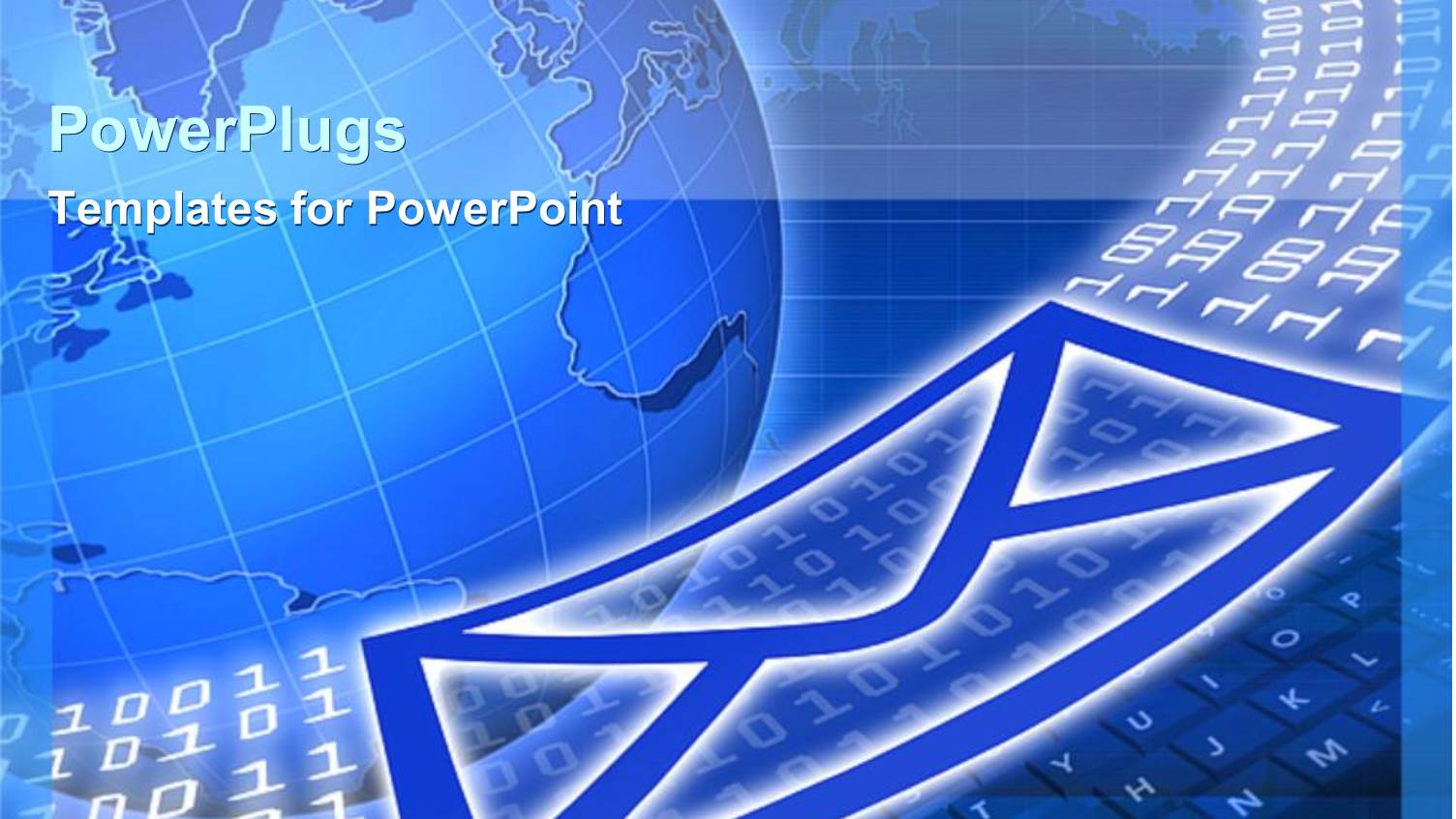 Binary Codes Around Globe with Envelope Symbol on Keyboard