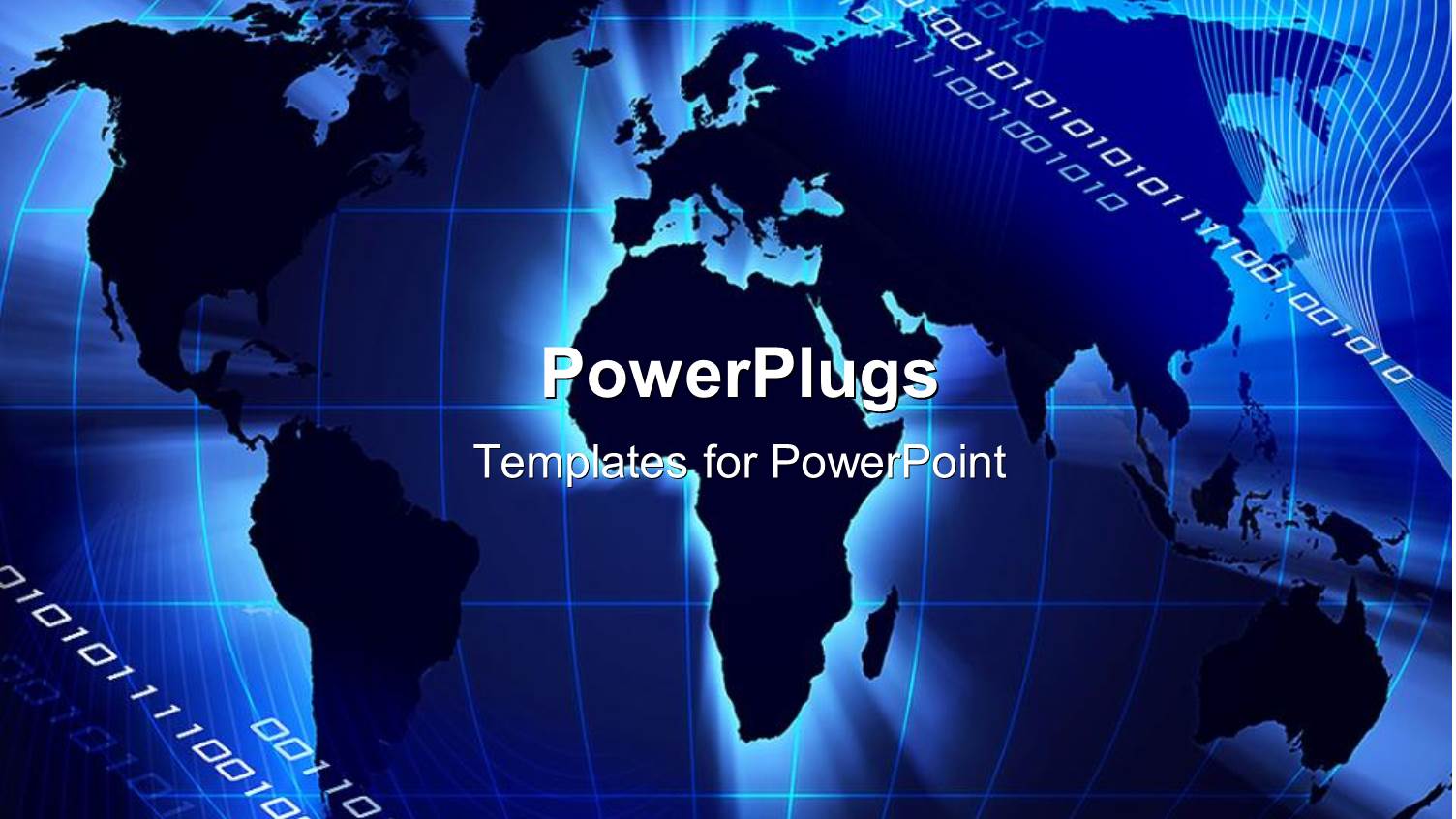 Binary Digits with Light Glow on World Map with Abstract Line Folds