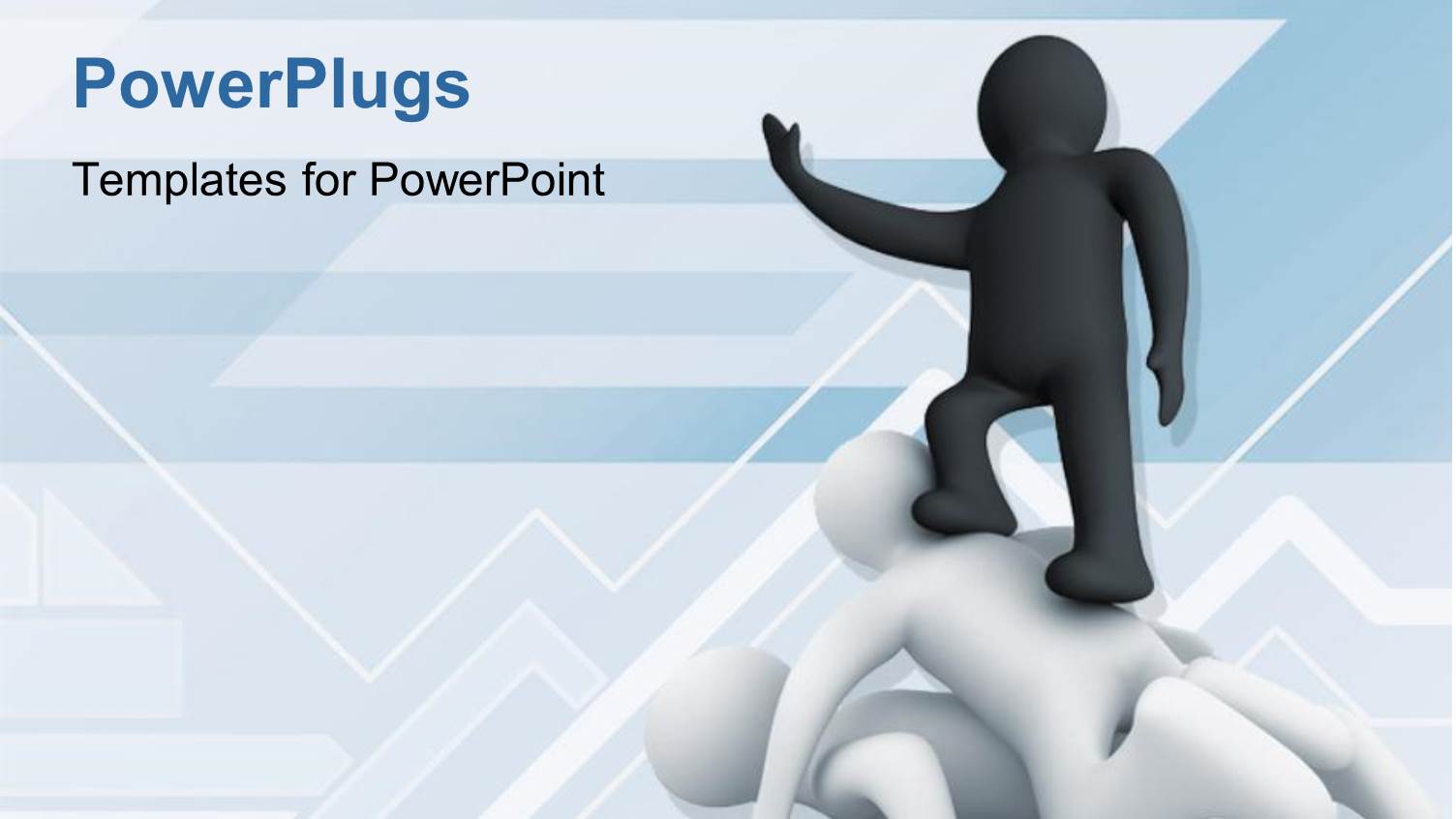 Black 3D Man Oppressing Two Men Over Abstract Background