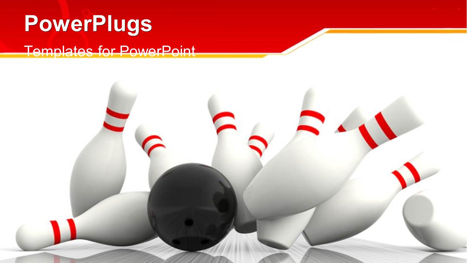 Black Bowling Ball in Motion Makes Exact Hit on Bowling Pins