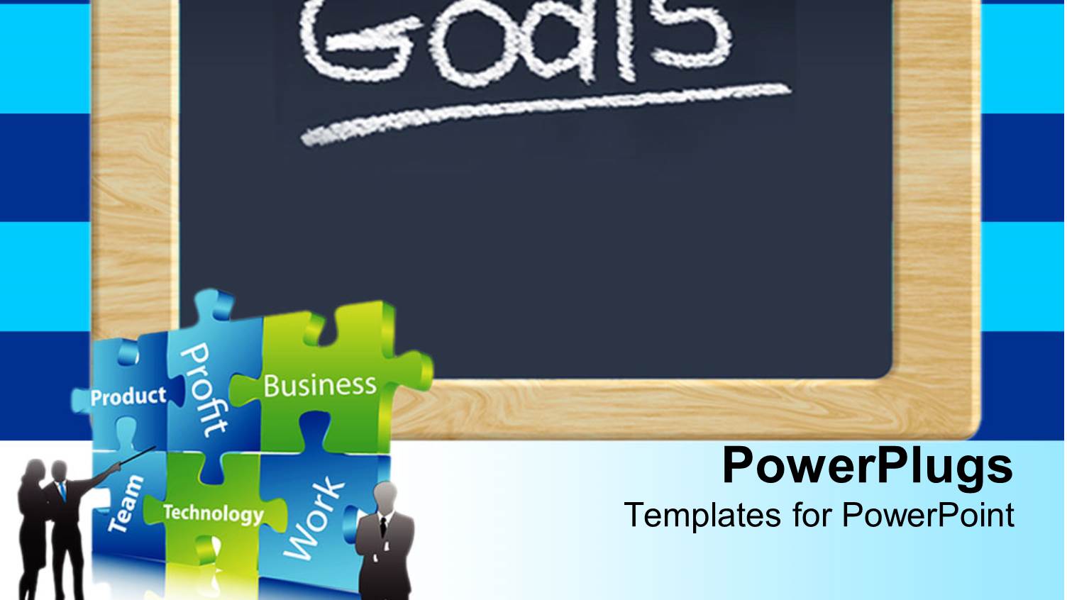 Black Chalkboard with Goals Written and Business Jigsaw Puzzle 