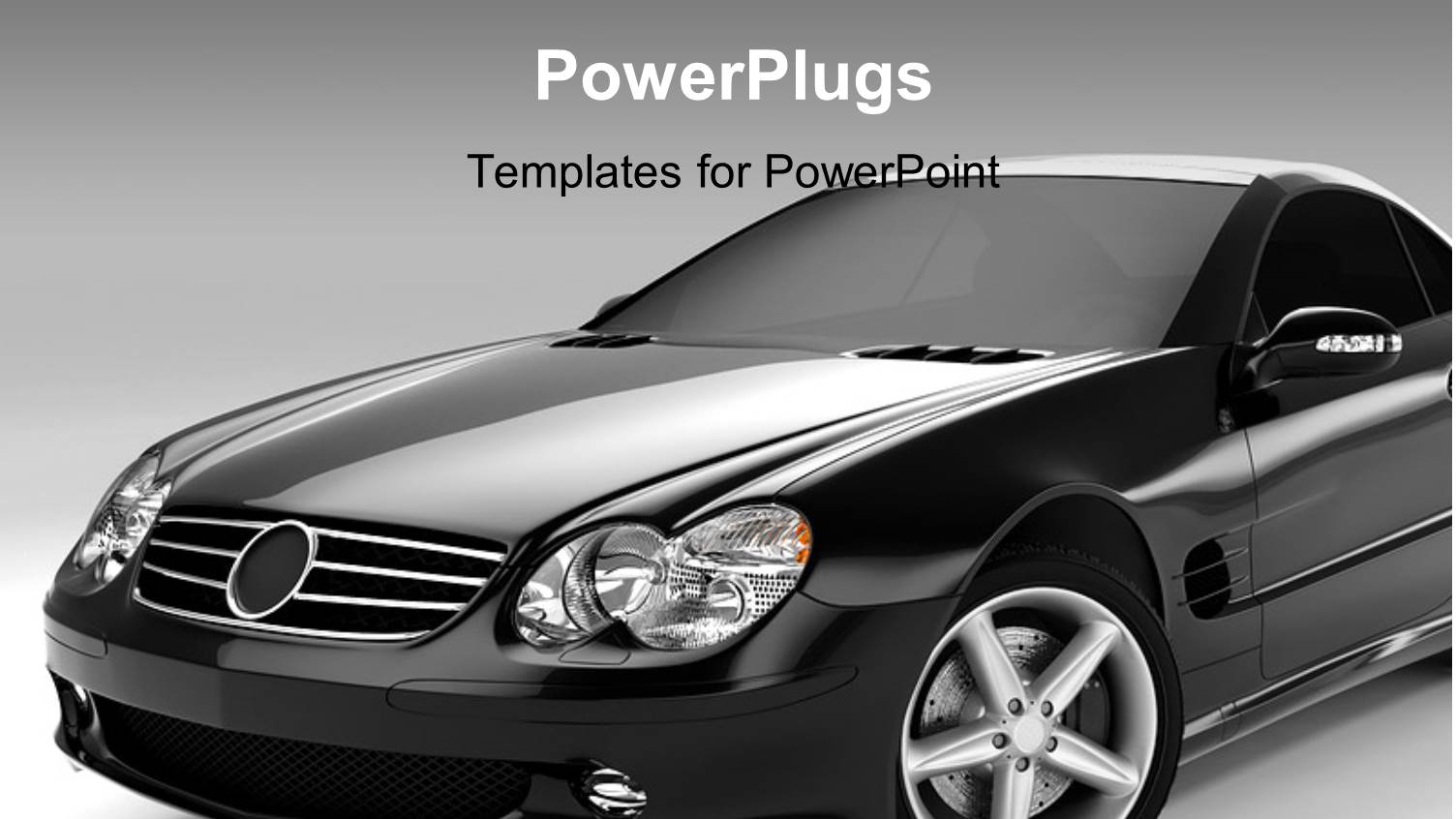 a Black Colored Saloon Car on a White Background