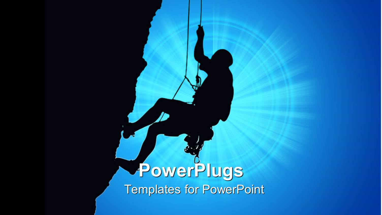 Black Depiction of a Human Silhouette Climbing Up the Mountain, Rock Climber