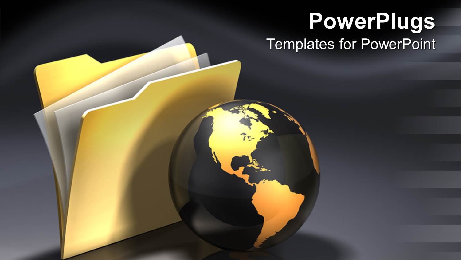 Black and Gold Colored Earth Globe and a Gold Folder