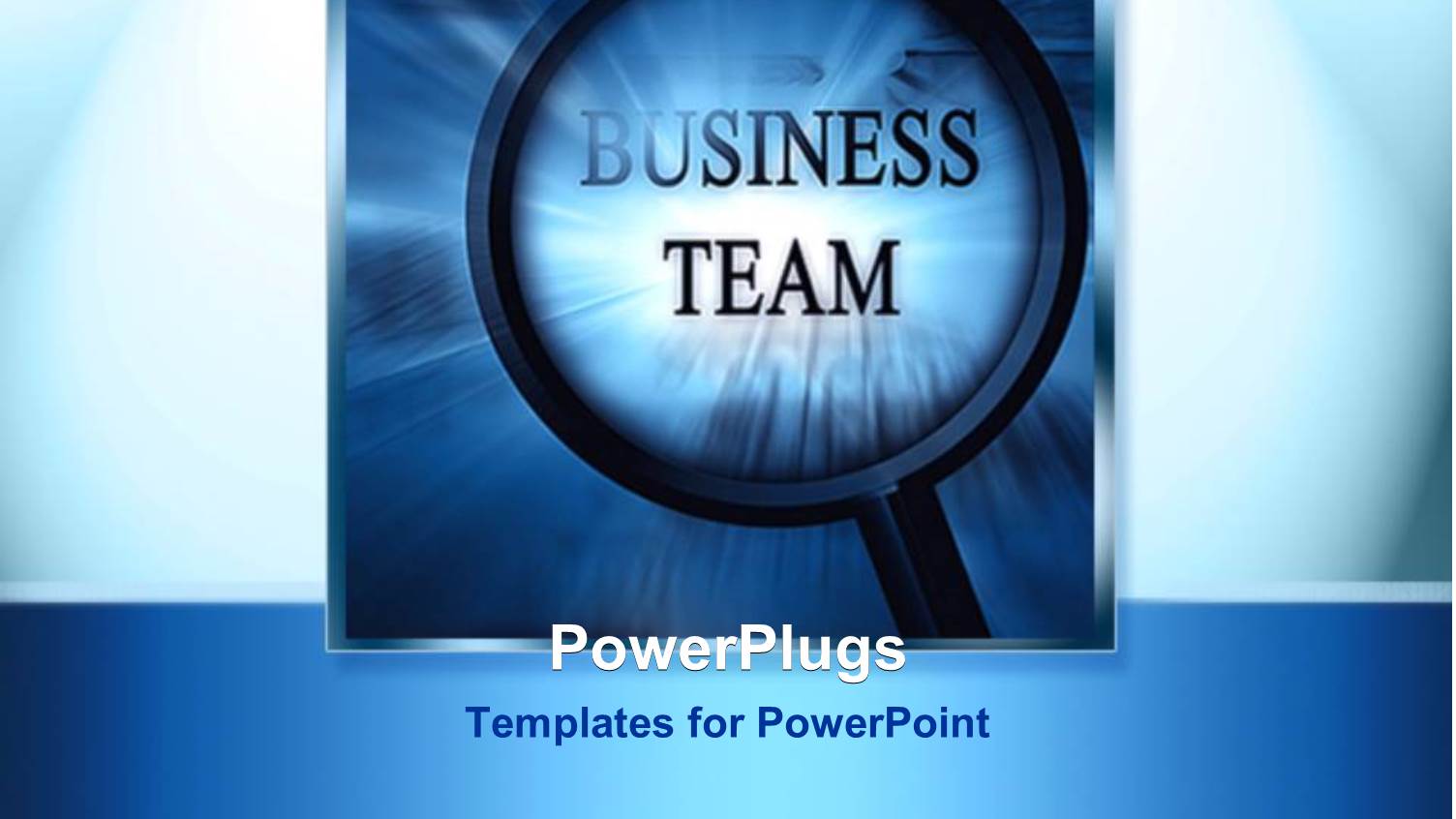 a Black Magnifying Glass Over a Blue Surface Spelling Out the Words