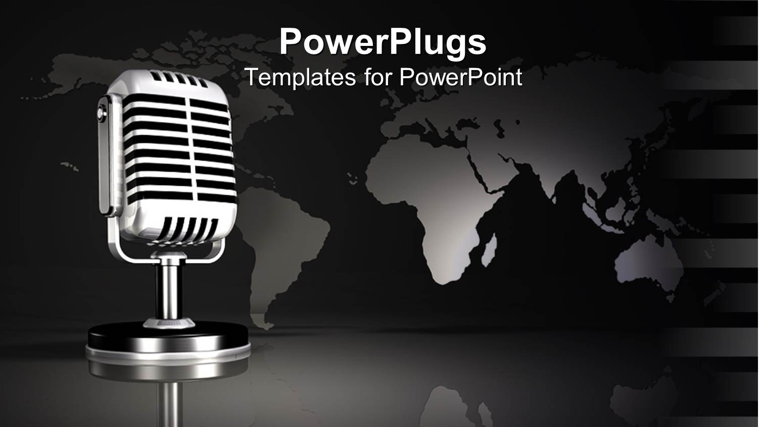 Black and Silver Map Behind Metal Microphone