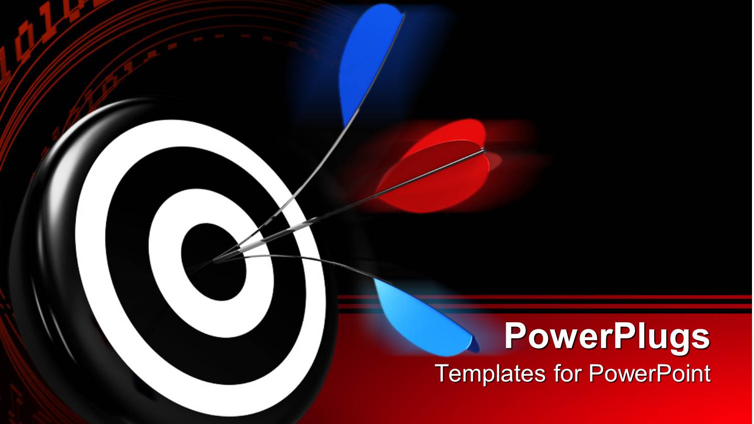 Black Target with Three Arrows Hitting the Center