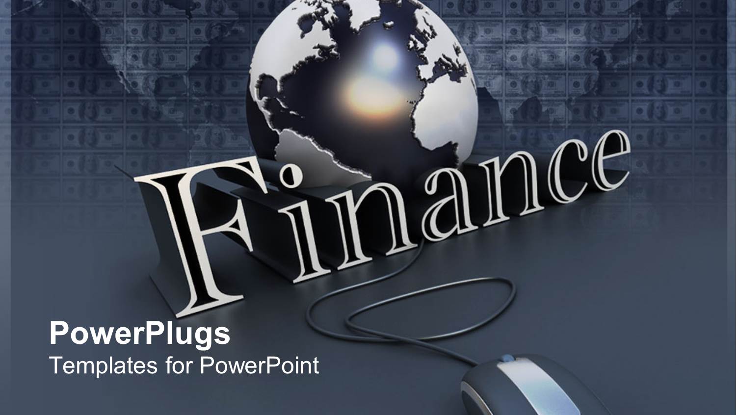 Black and White Globe Behind Finance and Computer Mouse