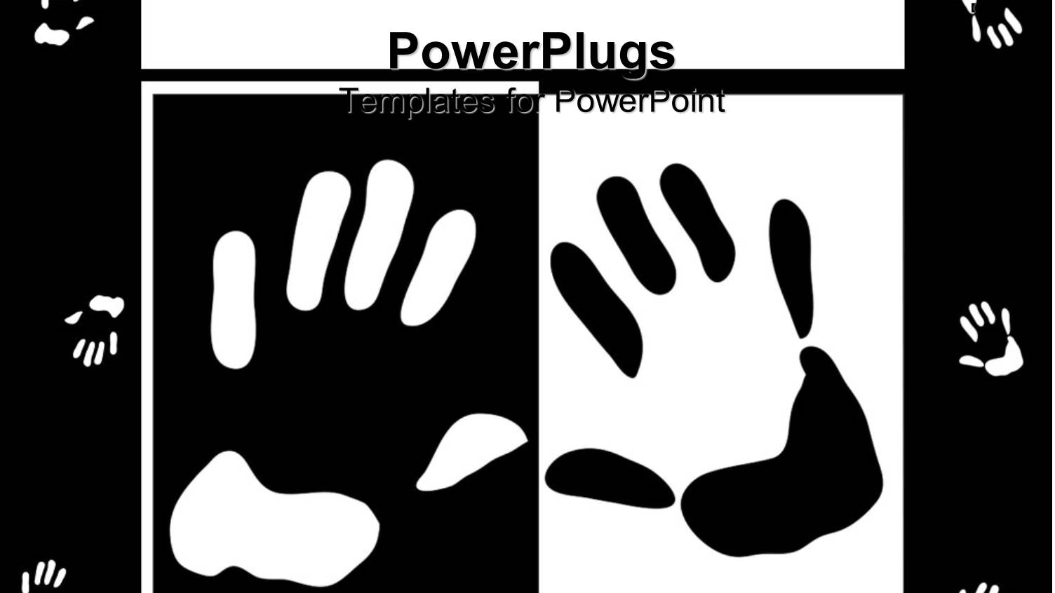 Black and White Hands on Black and White Background