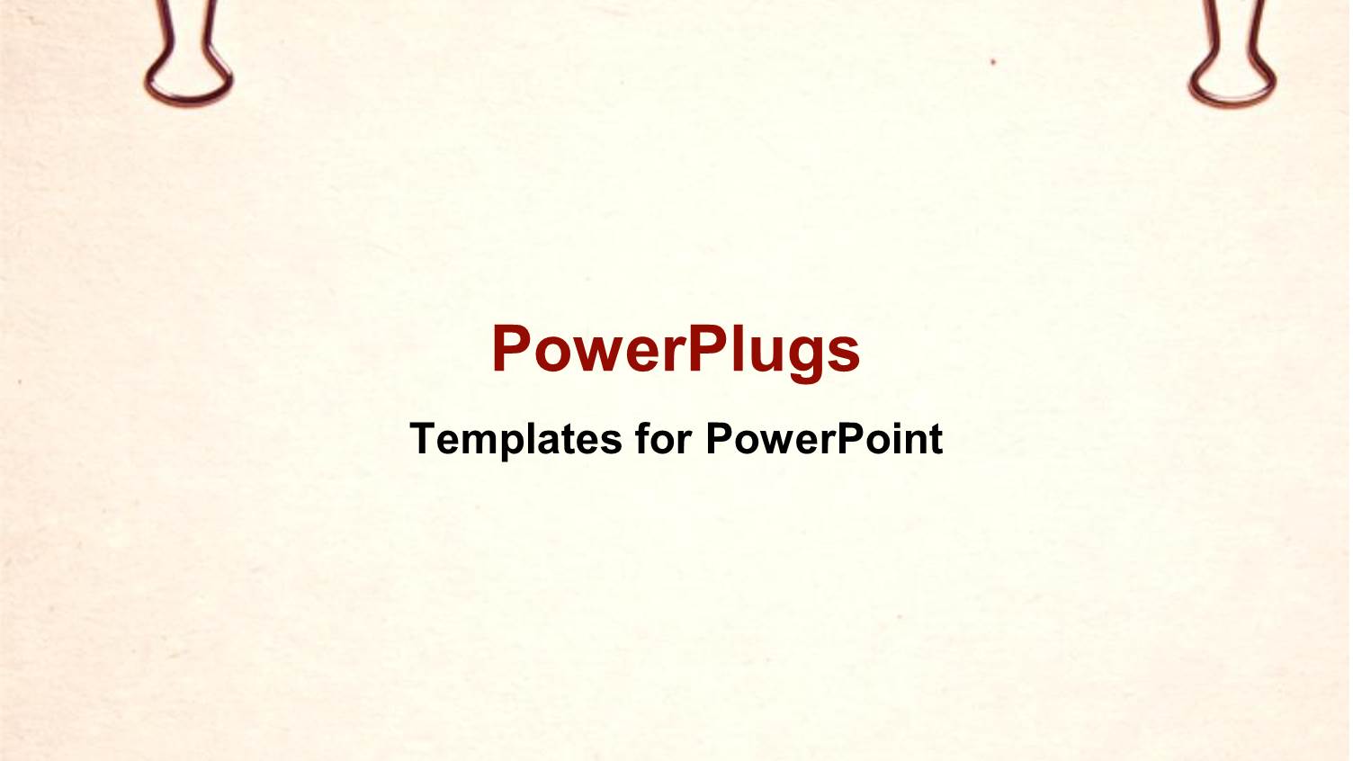 Blank Paper with Two Red Binder Clips Clipped to Top