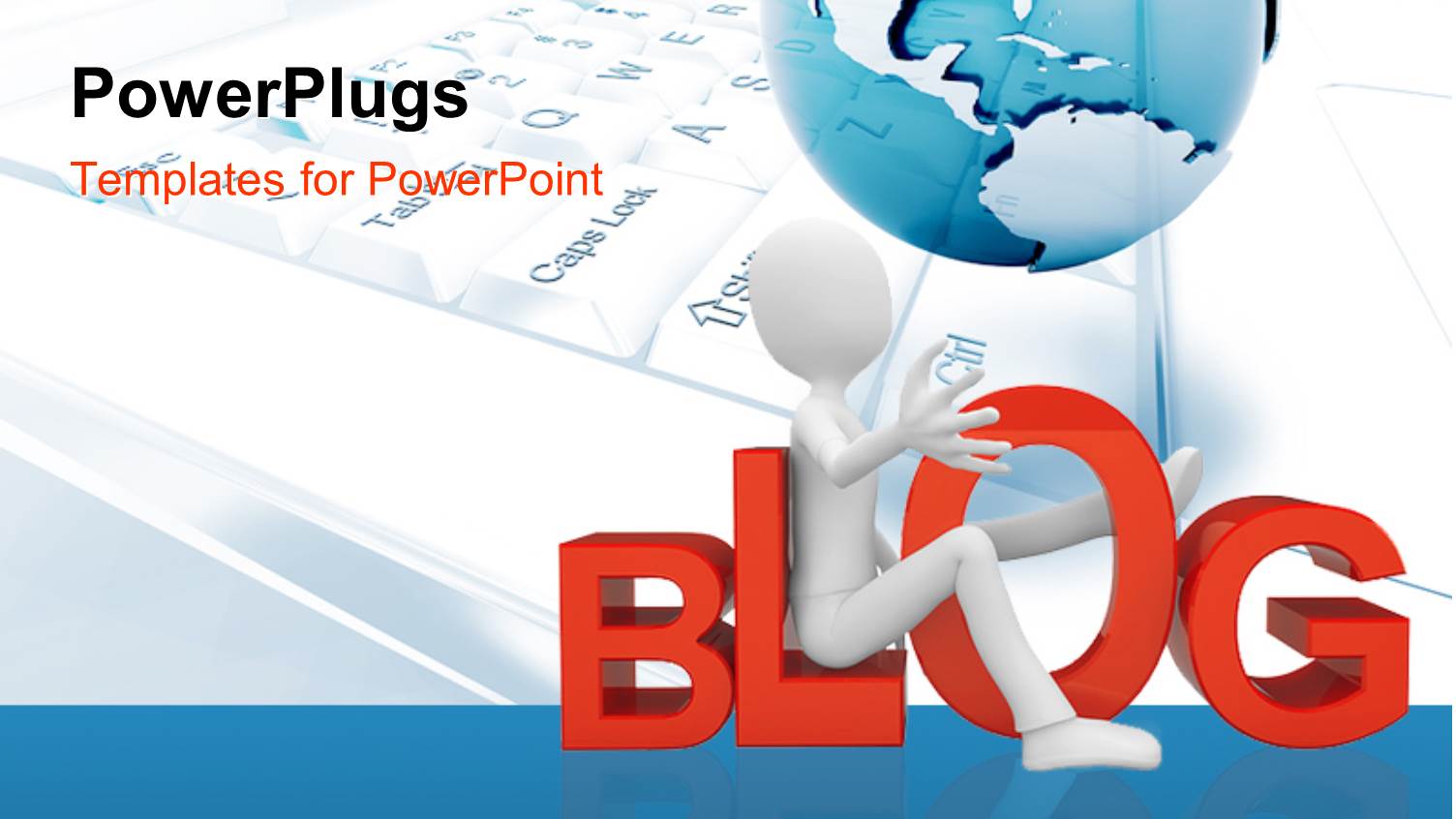 a Blog with a Globe in the Background and Place for Text