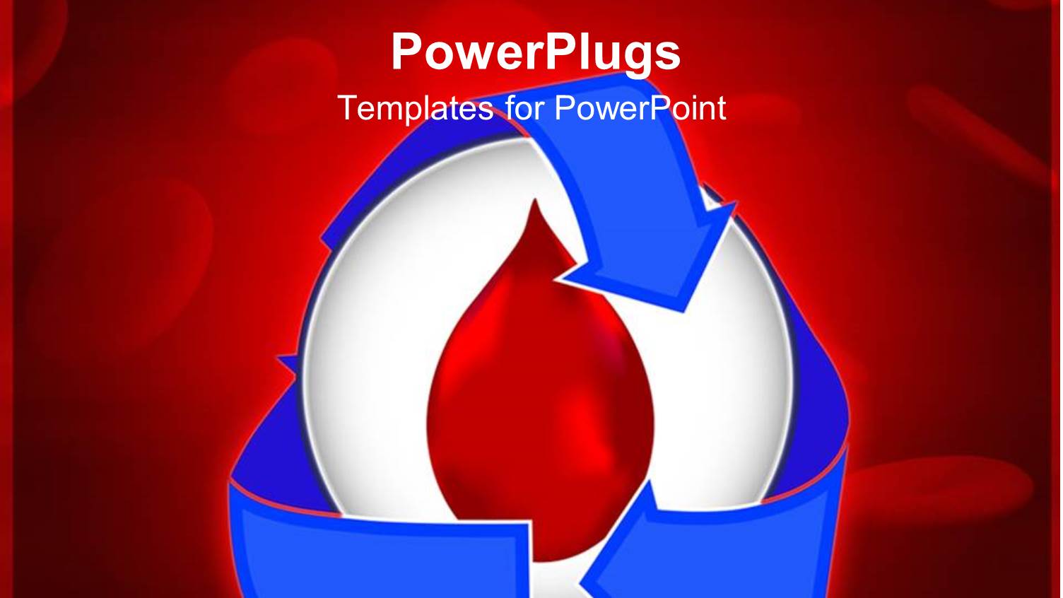 Blood Transfusion with Blood Circulation Icon in Red Background