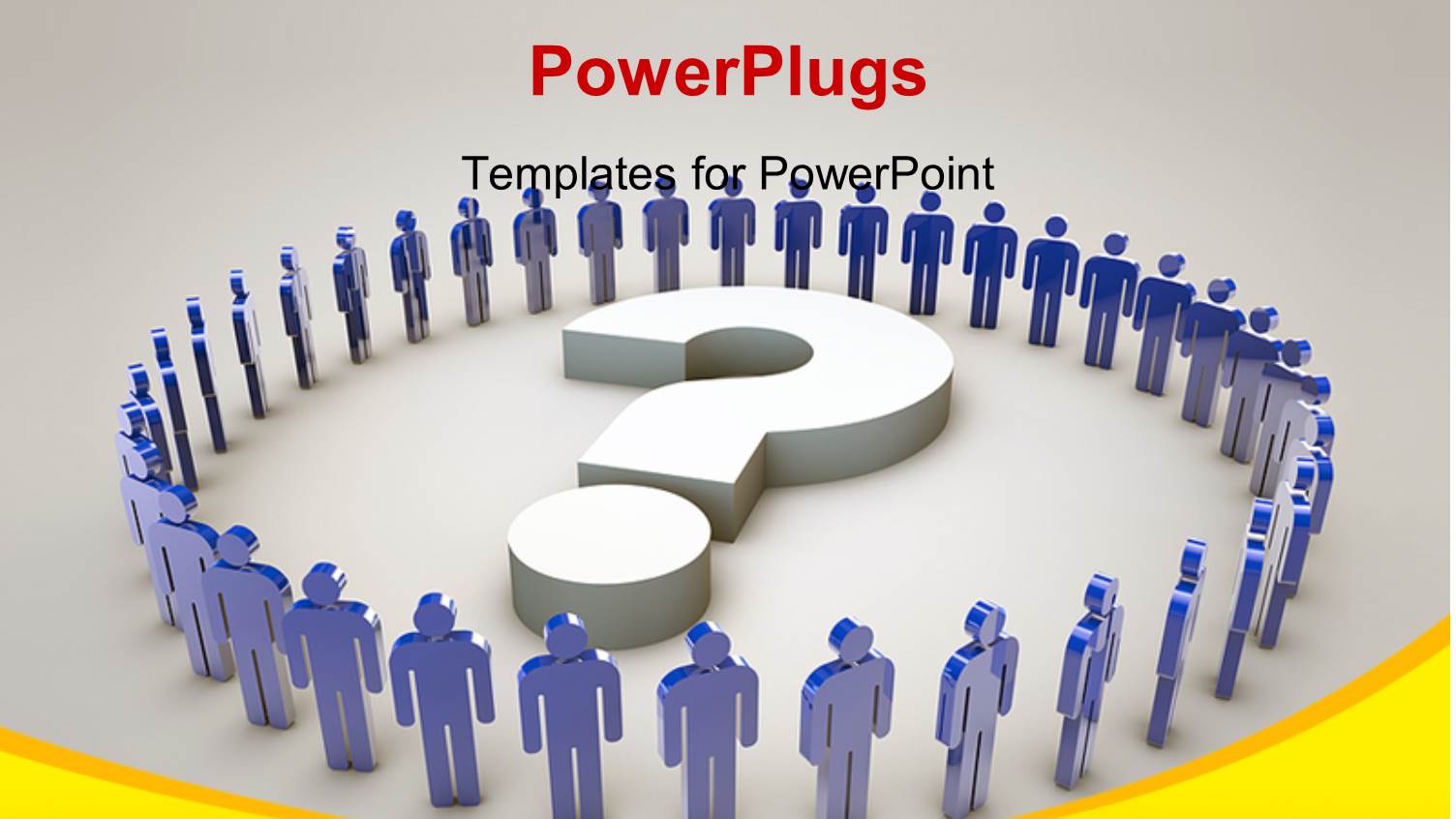 Blue 3D People Form Circle Round 3D Question Mark Symbol 