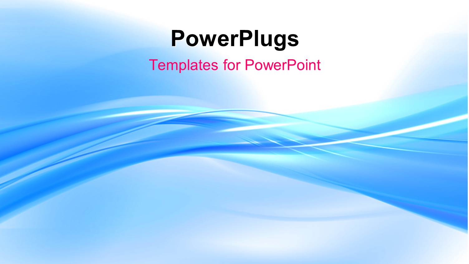 Blue Abstract Waves on White Background