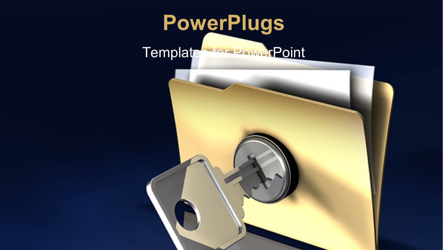 Blue Background with Chrome Key Unlocking Document Folder