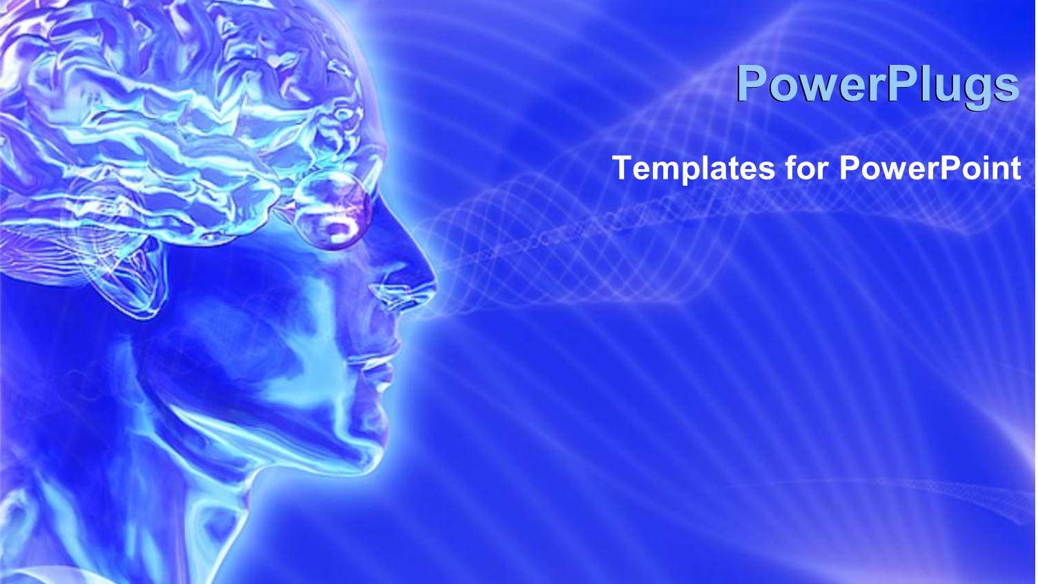 Blue Brain Activity Cranium and Head Face of Person