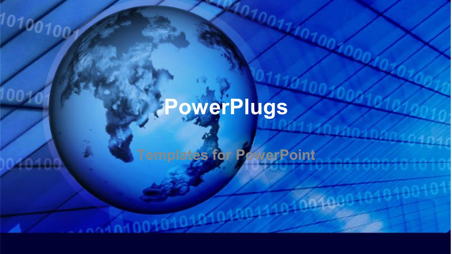 Blue Colored Earth Globe with Lots of Binary Codes