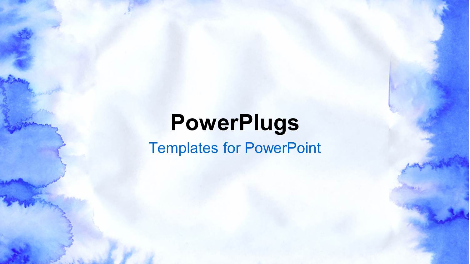 Blue Colored Watercolor Painted Frame