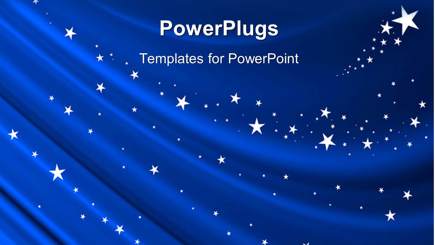 Blue Curtain Background with White Stars