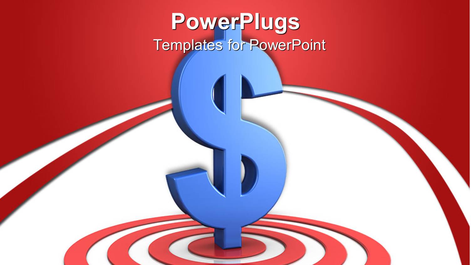 Blue Dollar Sign Standing in the Middle of a Red Target Board