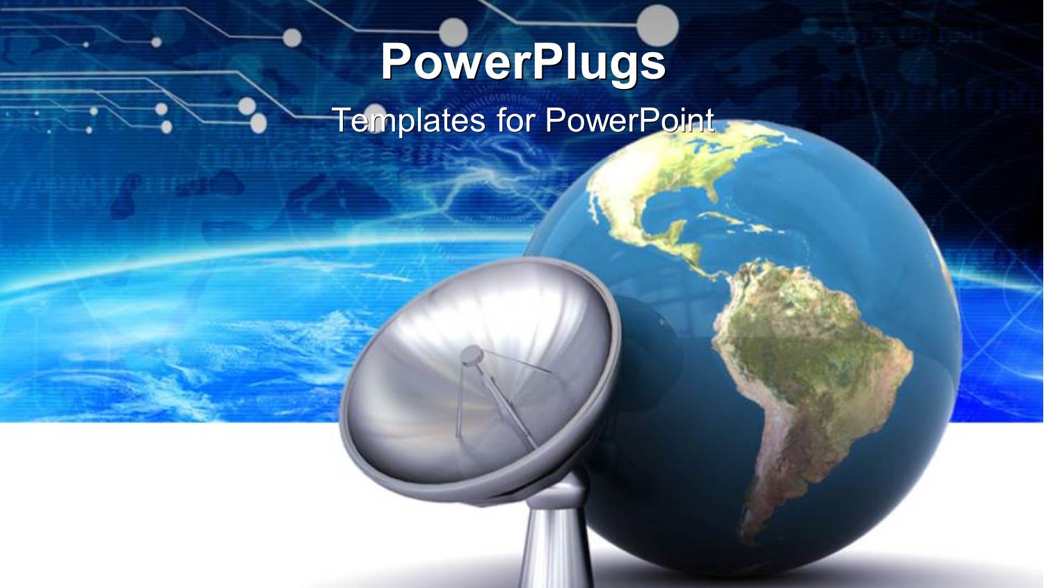 a Blue Earth Globe Beside a Standing Satellite Dish