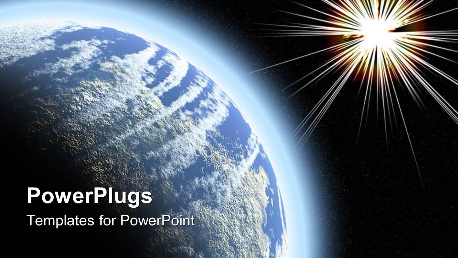 Blue Earth Globe Close Up Next to Bright Star