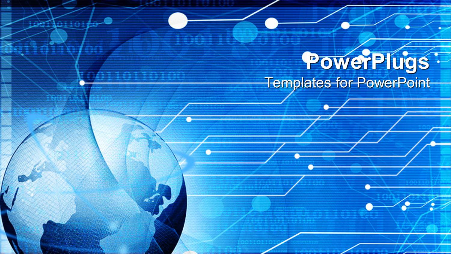 Blue Earth Globe on a Digital Technology Board Background