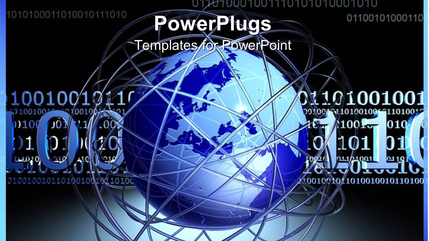 Blue Earth Globe with Lots of Orbits and Binary Codes