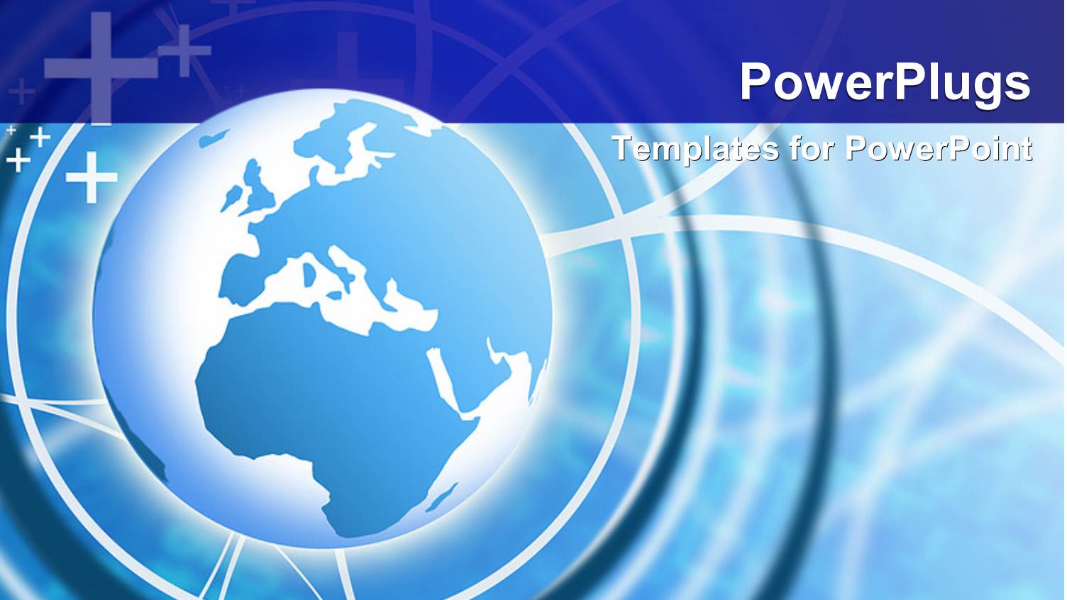 Blue Earth Globe Over Light Glow and Blue Patterned Background