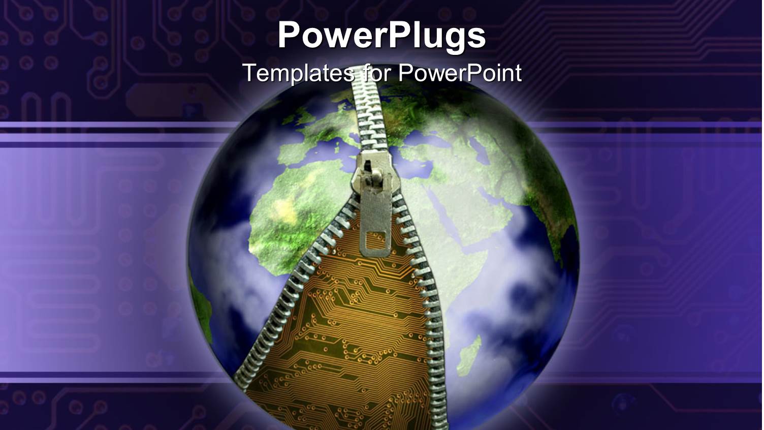 Blue Earth Globe Unzipping to Show Circuit Board Underneath