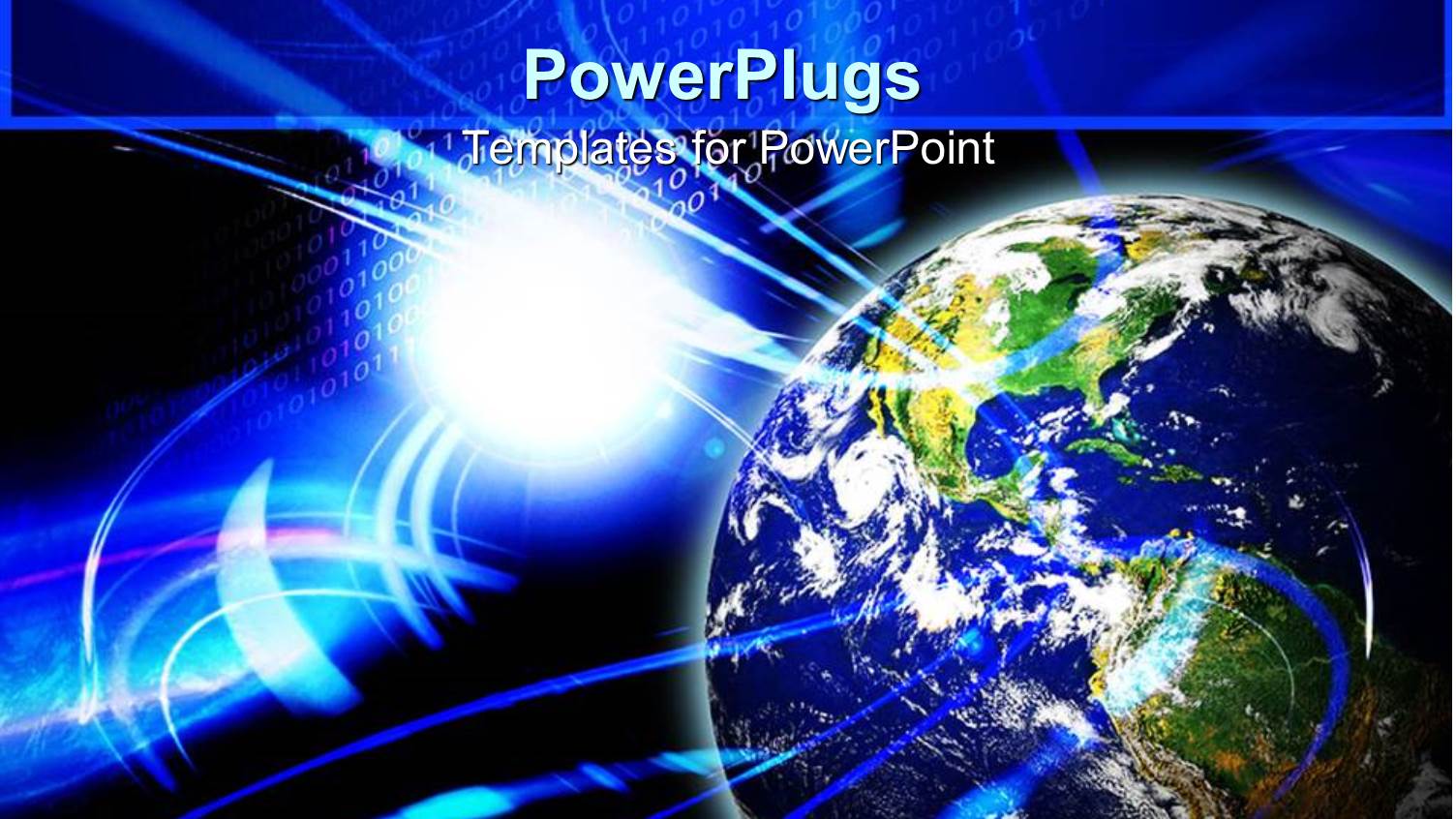 Blue Earth Globe with Waves on a Blue Background