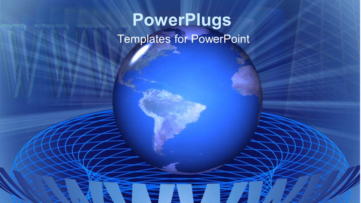 a Blue Earth with Www in the Background