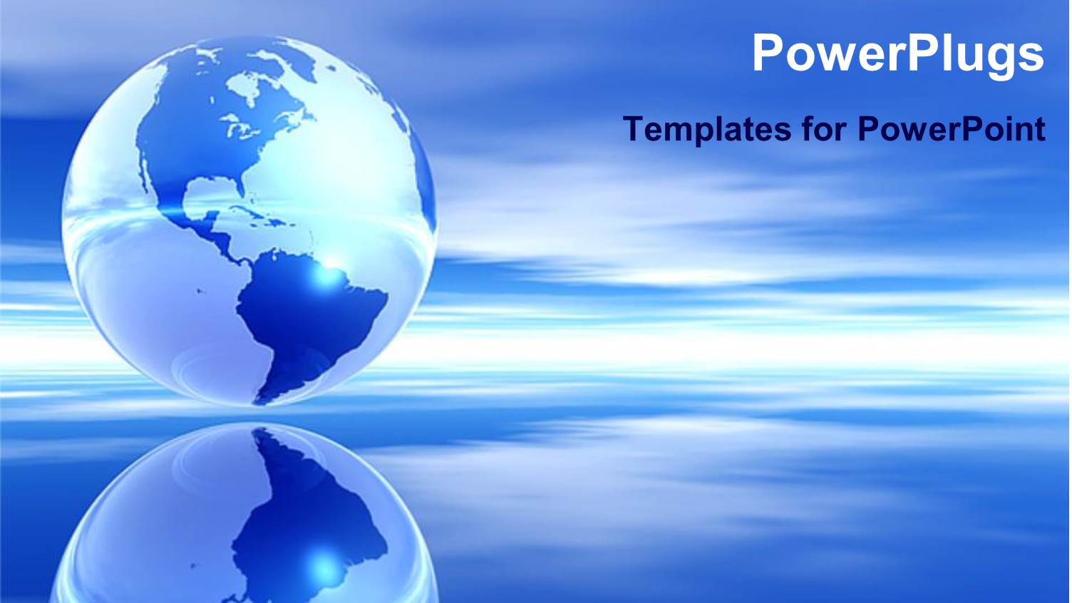 Blue Globe Ocean and Sky Over Water