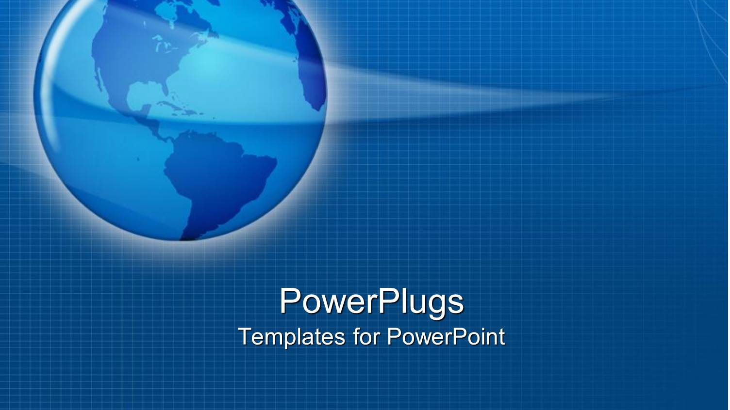 Blue Globe with White Glow Round it on Blue Background with Gridlines