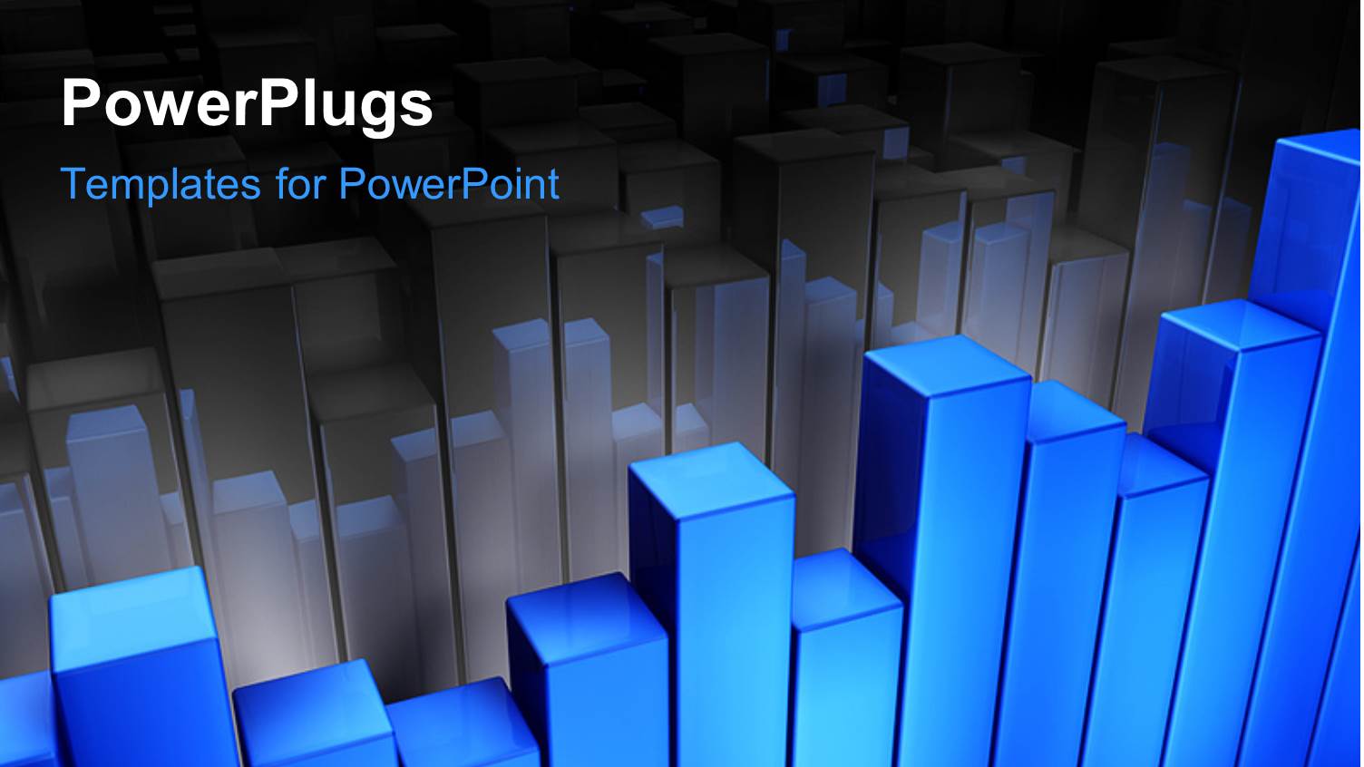 a Blue Graph with its Shadow in the Background