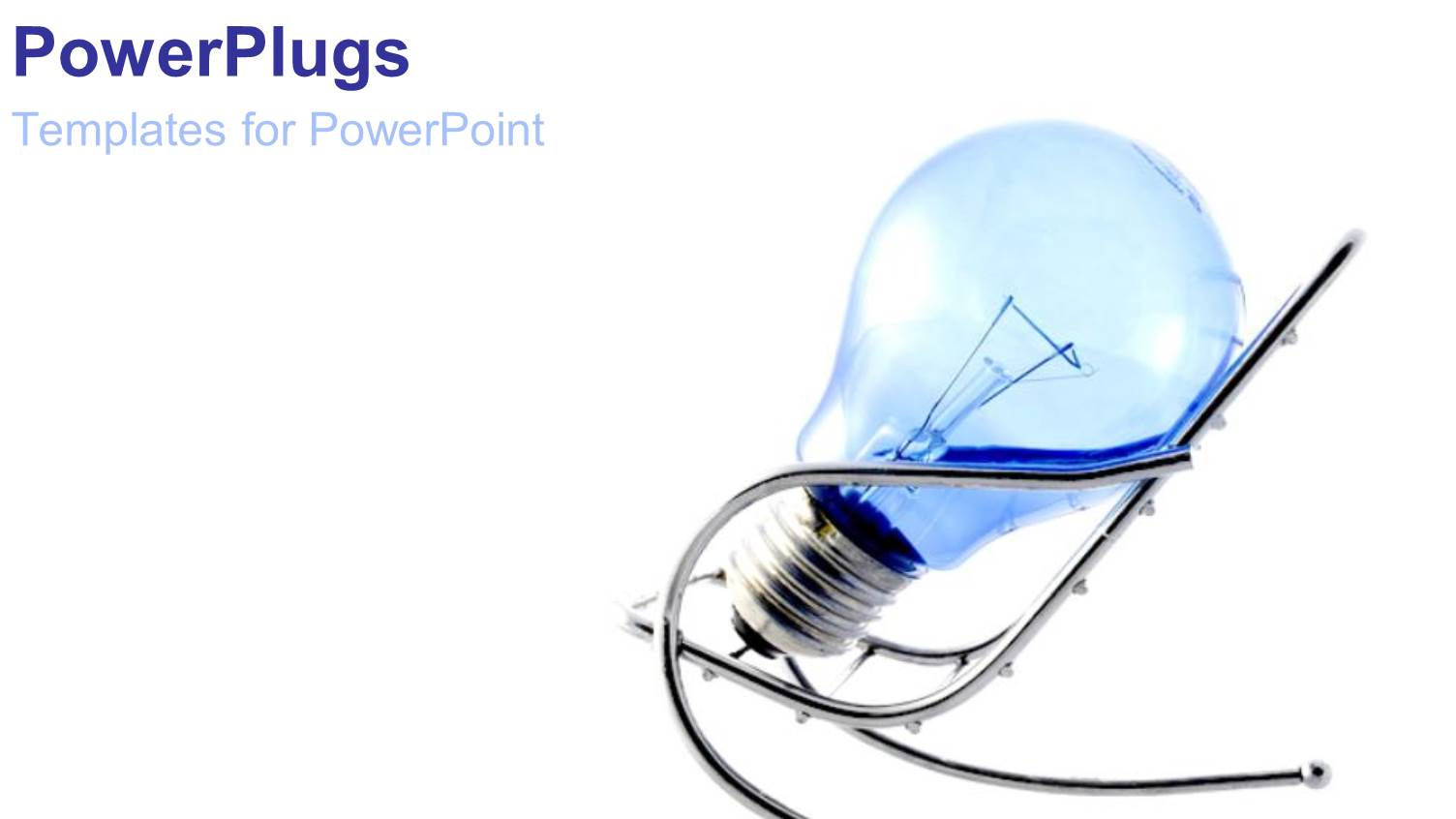 Blue Light-Bulb in Rocking Chair Ideas Metaphors Creativity