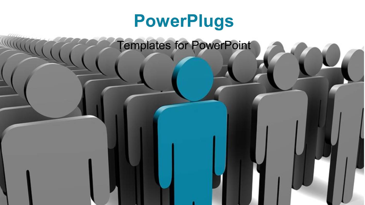 Blue Person Stands Out among Grey People with White Color