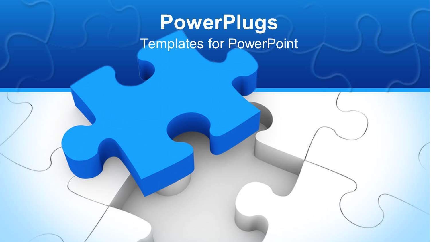 Blue Puzzle Piece on Top of White Jigsaw Puzzle