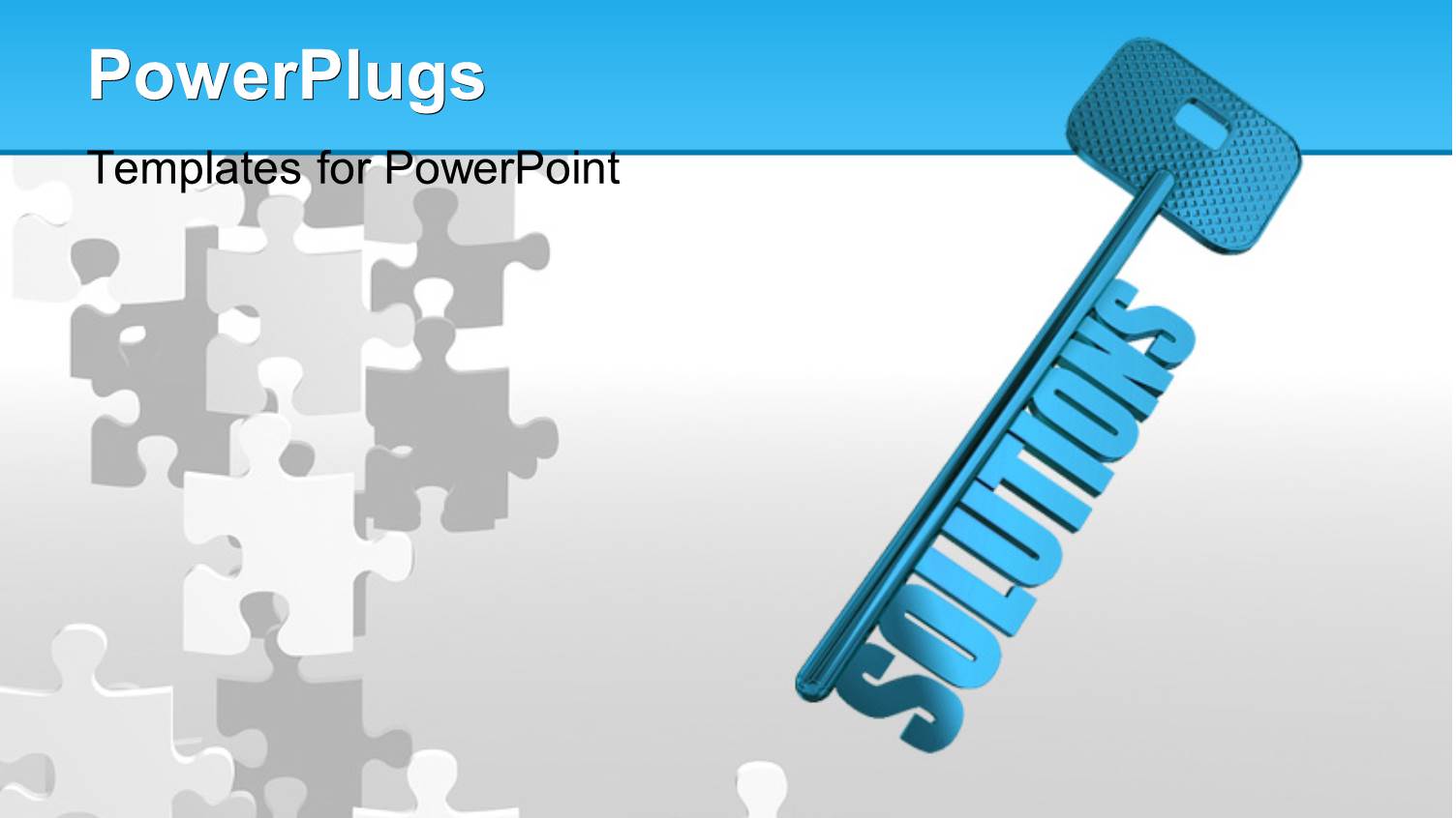 Blue Skeleton Solutions Key Over White Surface with Jigsaw Puzzle