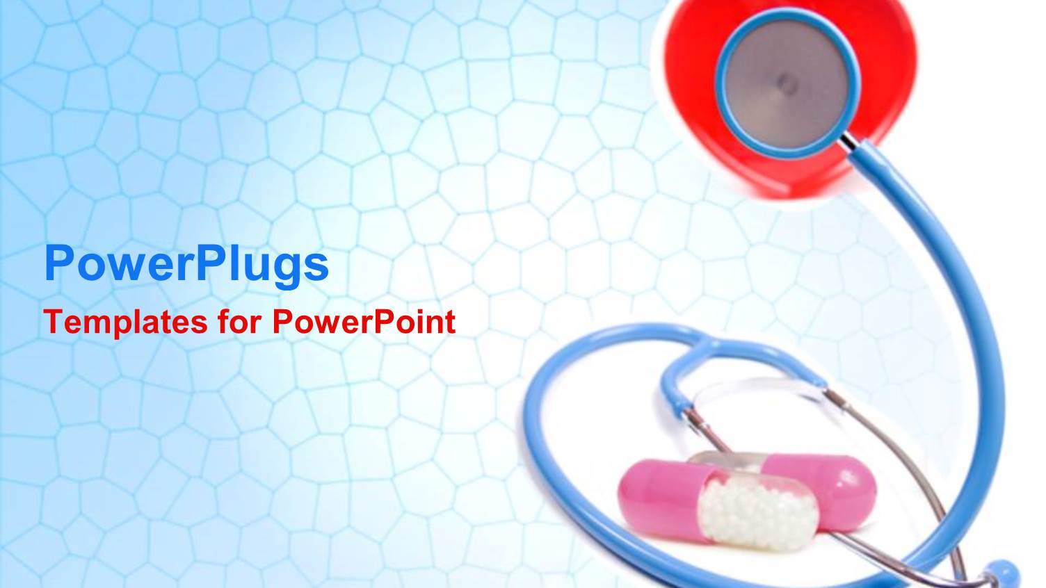 Blue Stethoscope with Two Pills and a Red Heart